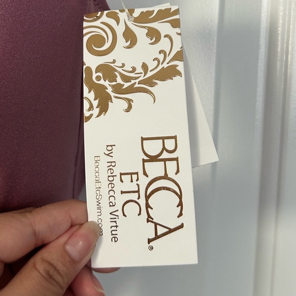 Becca Double Tie Front One-Piece Swimsuit size 2X NWT - Picture 5 of 10